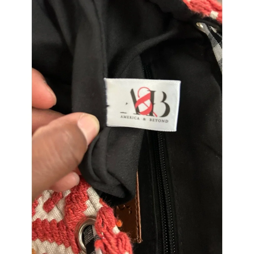 America & Beyond Boho Woven‎ Backpack